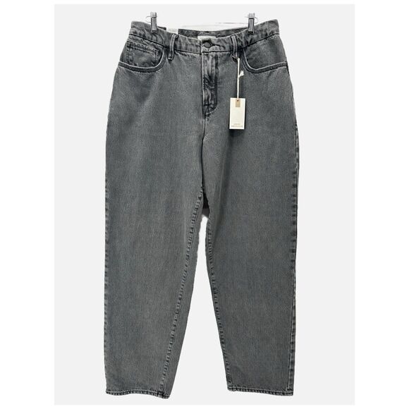 Good American Good 90s‎ Jeans Womens 27 Barrel Black Rigid Denim HR Y2K NWT - Picture 2 of 11